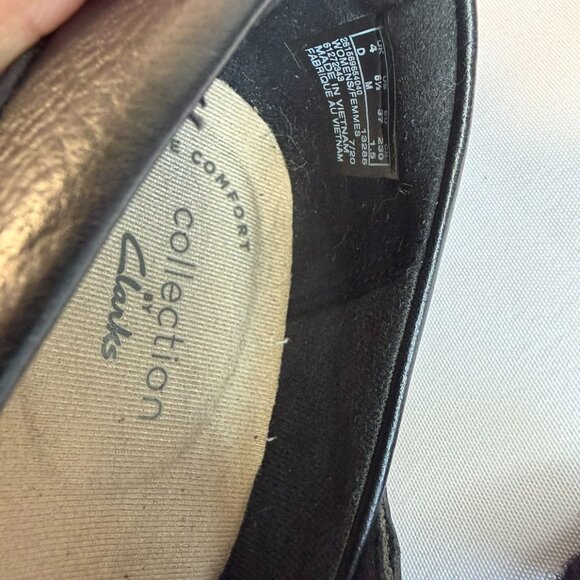 Clarks Emslie Lulin Women’s Size 6.5 Black Leather Mary Jane Comfort Pump Work - Picture 12 of 13